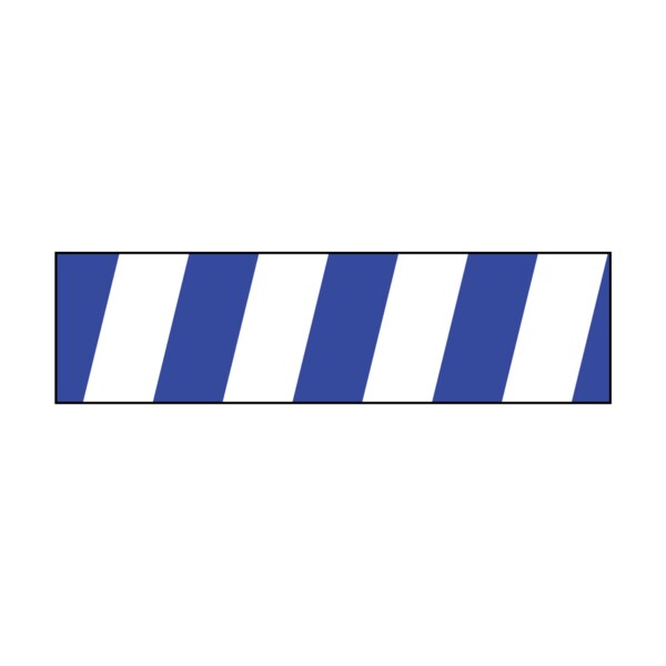 Mini - Striped Flag - White w/Dark Blue - 3/16" x 1"